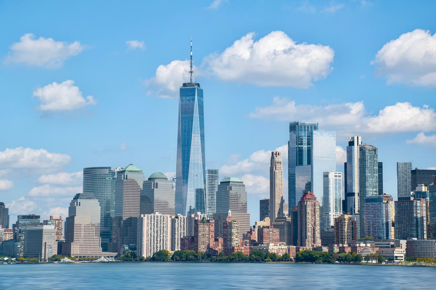 The financial district skyline of Lower Manhattan